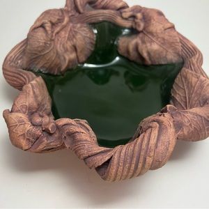 Villaroman Studio Art Pottery Green Bowl